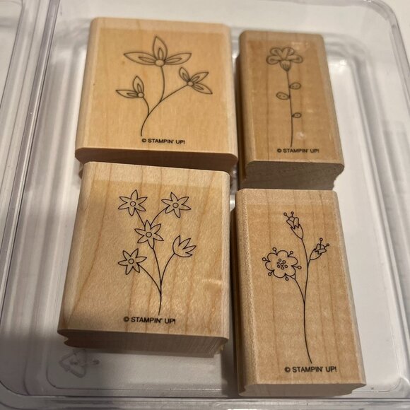 Stampin' Up! Other - STAMPIN’ UP! “Sweet Stems” Stamp Set‎ (4-Piece) MOUNTED
